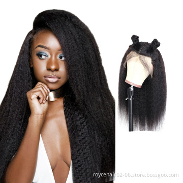 10a Wholesale Cheap Cuticle Aligned Virgin Mongolian Human Hair Lace Frontal Afro Kinky Straight Curly Wig